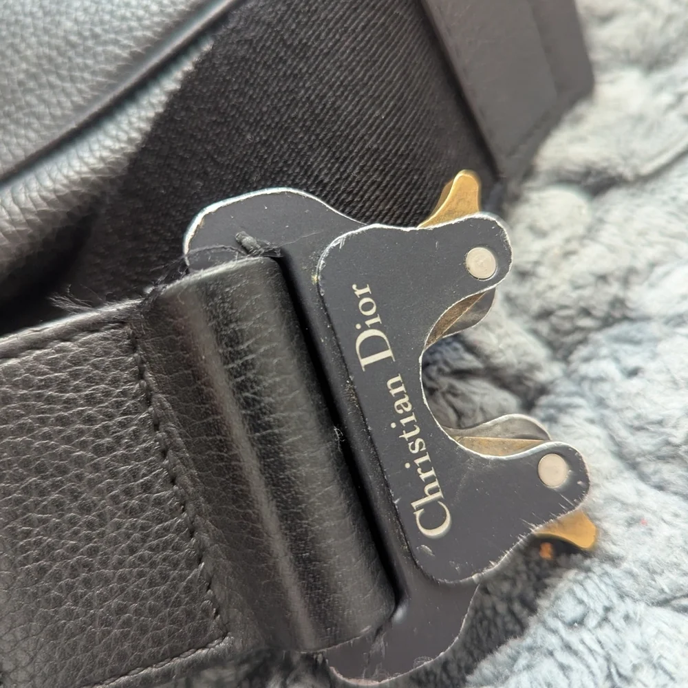 Authentic Dior Men's Black Saddle Bag - Picture 9 of 11